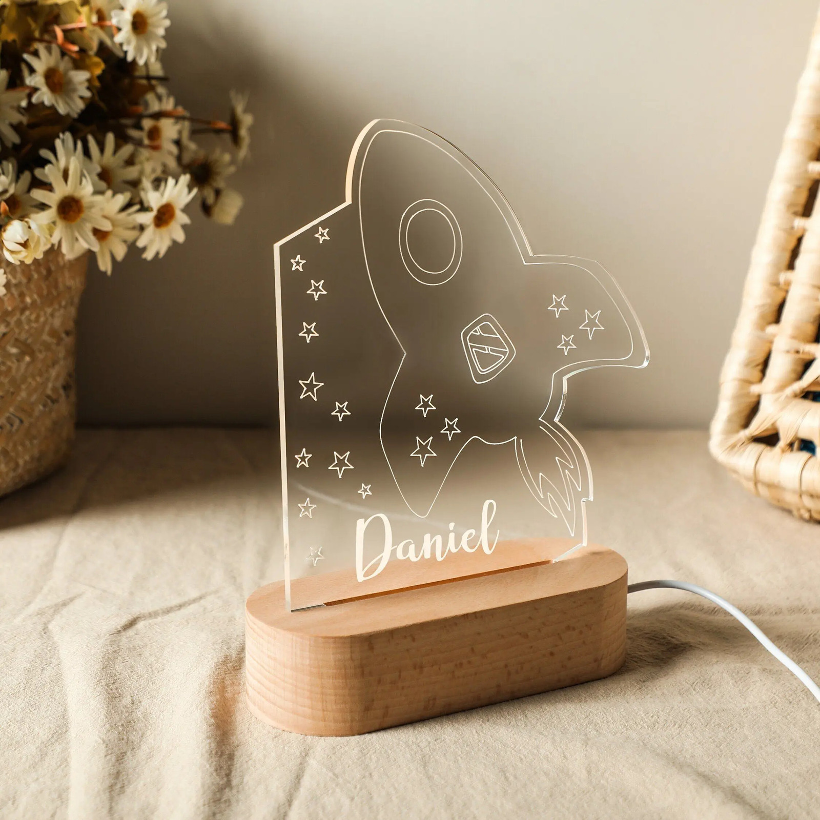 Custom Baby Kids USB Night Light Personalized Children Name Lamp Nursery born Bedroom Home Decoration Birthday Souvenir Gift 250319