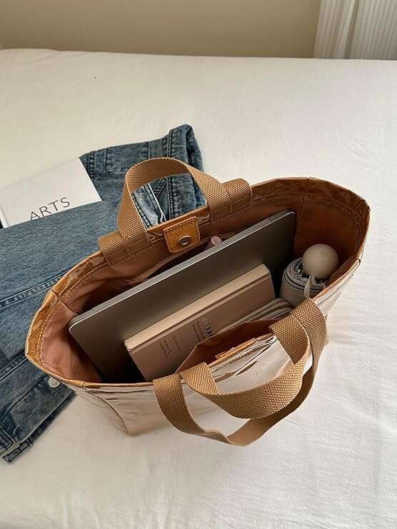 DHwanglijia Tote Women PVC Clear Totes designer bag Bags Large Plastic Carry All Bag Kraft Paper Shoulder Handbag Hobo for Work Travel