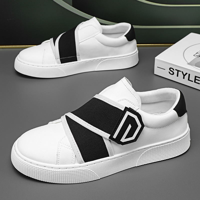 Men's shoes Breathable work non-slip lazy man slip-on small white board shoes men's sports platform low-top casual shoes 2025s hot