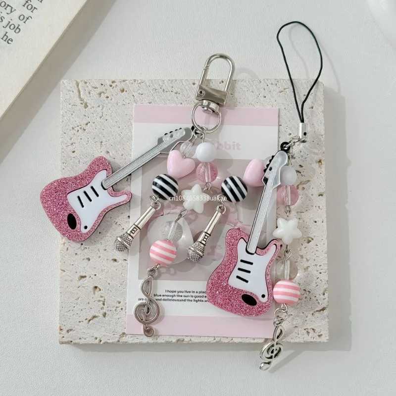 Y2K Phone Charm Pink Keychain Pendant Keychain Bag Phone Chain Cute Accessories Girl Jewelry Cute KeychainXJ250319