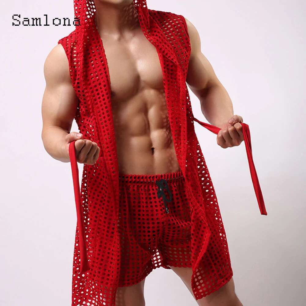 Men's sleeveless open top vest, long vest, European style, casual beach shirt, clothing, hoodie, open top, 2022