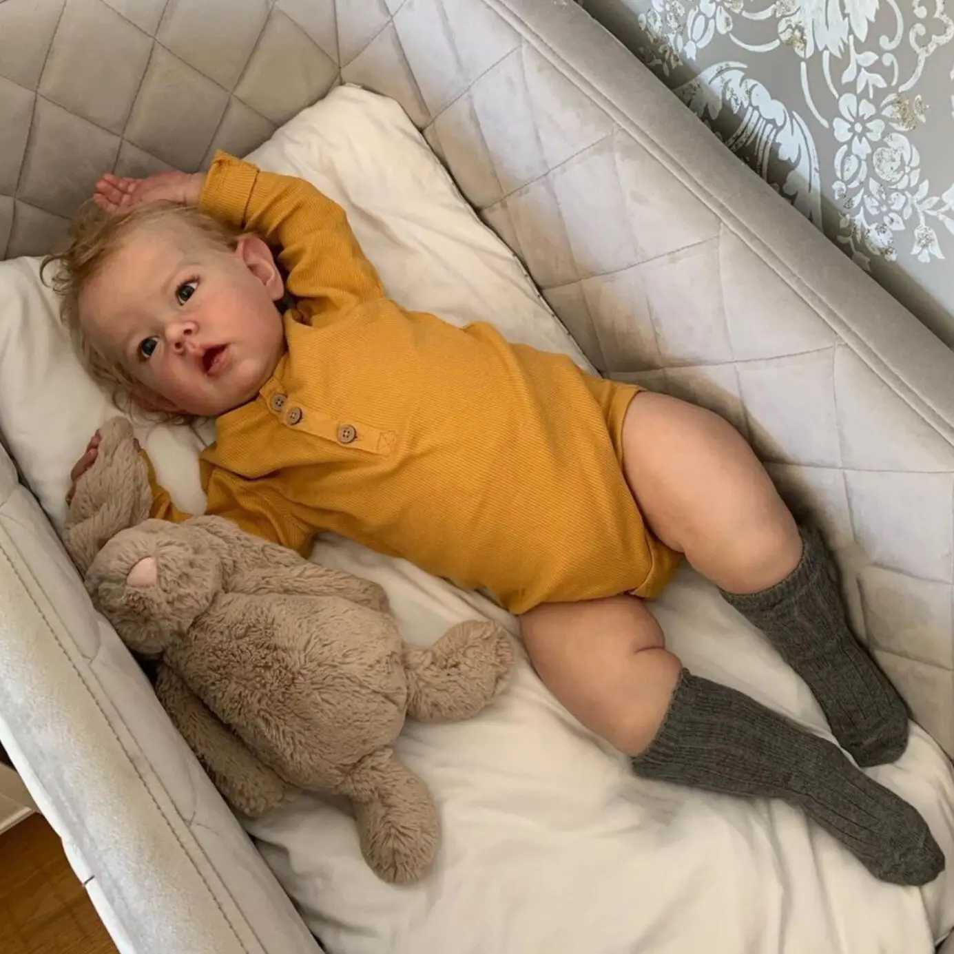 55cm/70cm 3D Leather Handmade Soft Silicone Rebirth Liam Baby Doll Toy Girl Reality Blonde Preschool Boy Art Baby Gig Size W250320