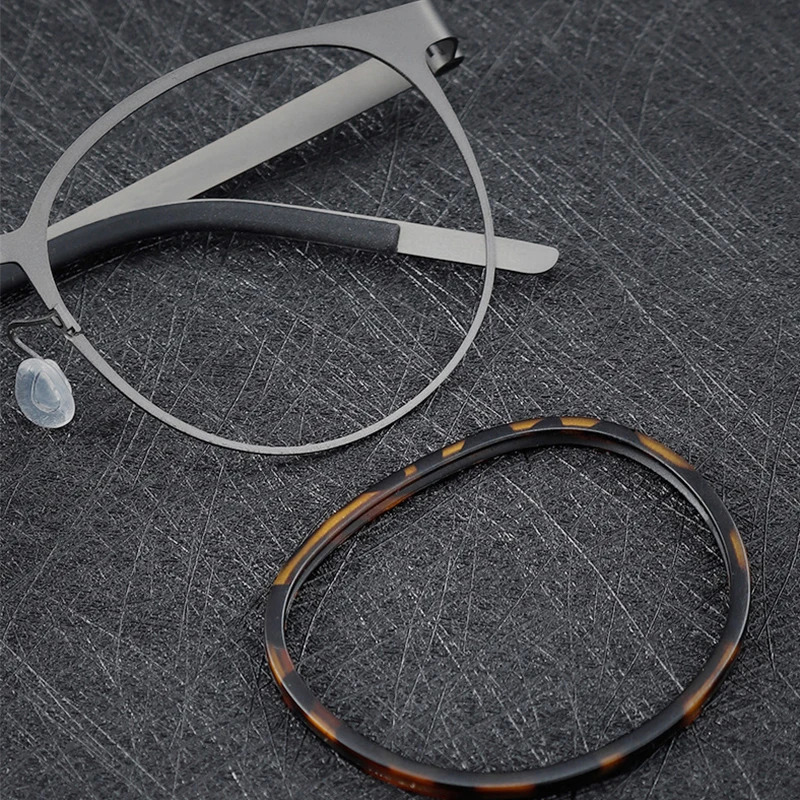 Denmark Pure Eyewear Screwless Men Glasses Frame Mirror Ring Separation Blue Light Eyeglasses 250228
