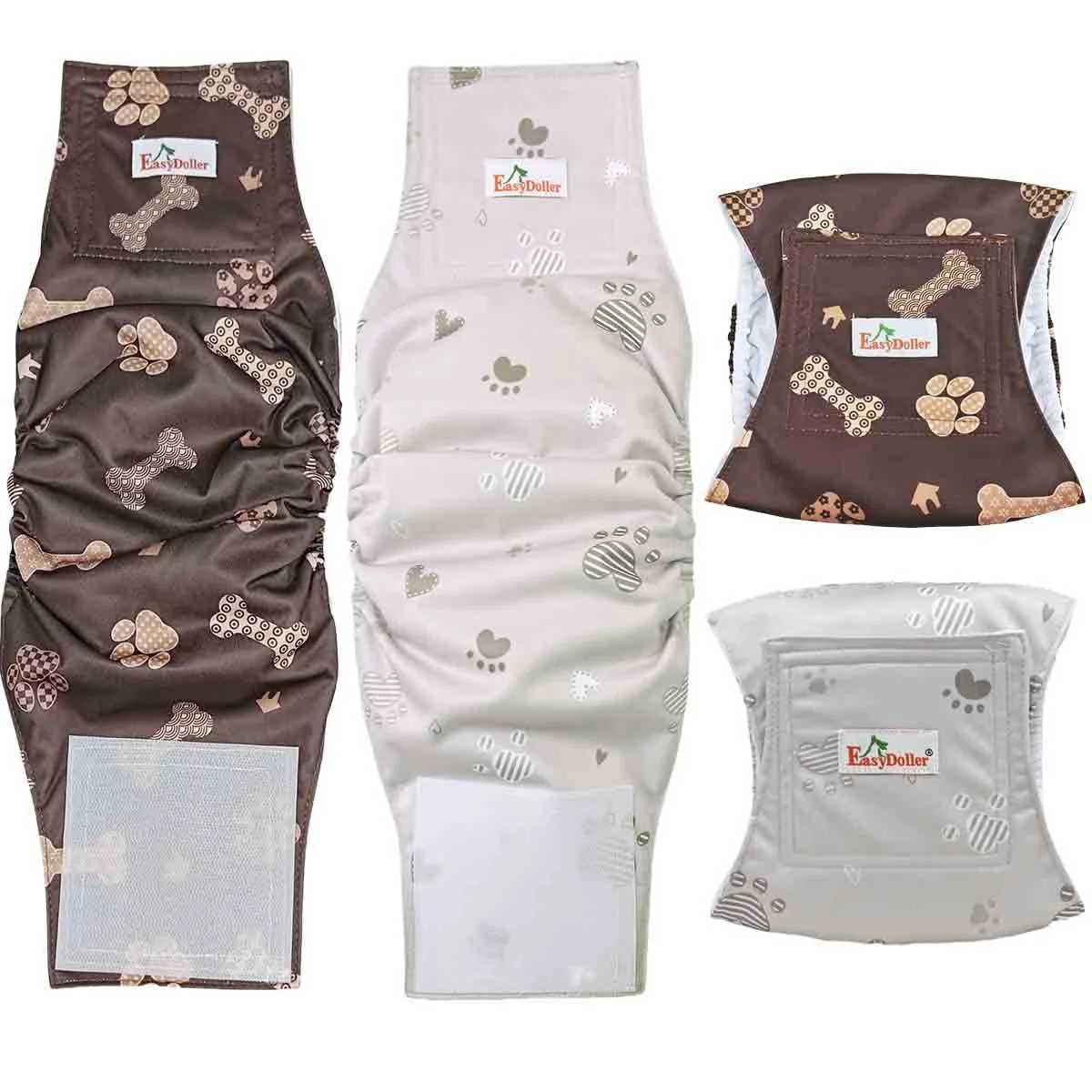 2 packs of pet dog diapers washable sanitary pants reusable pet dog diapers with abdominal packaging diapers Y250320