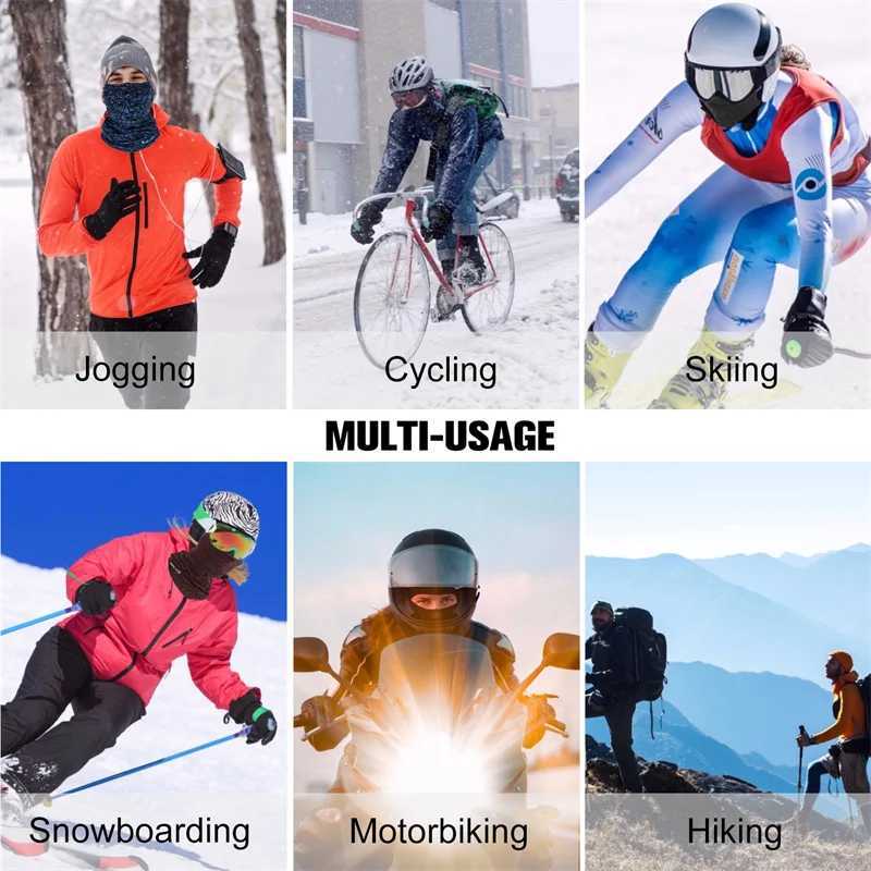 WEST BIKING Windproof Cycling Mask Winter Half Face Mask Ski Sport Headband Neck Warmer Balaclava Men Women Warm Cycling Scarf W250320