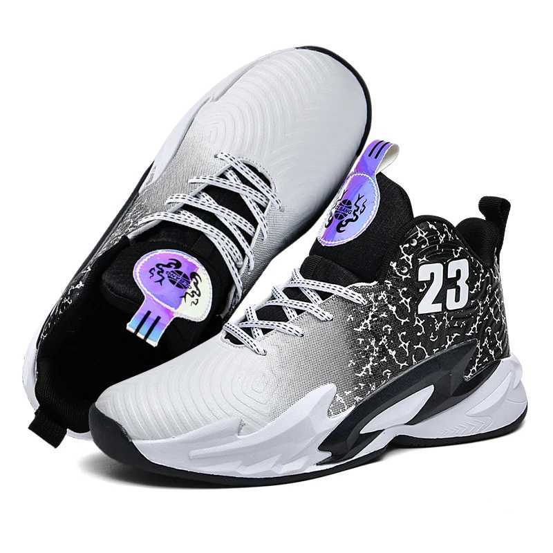 Mens basketball shoes breathable mens anti slip outdoor fashionable unisex sports shoesW250320