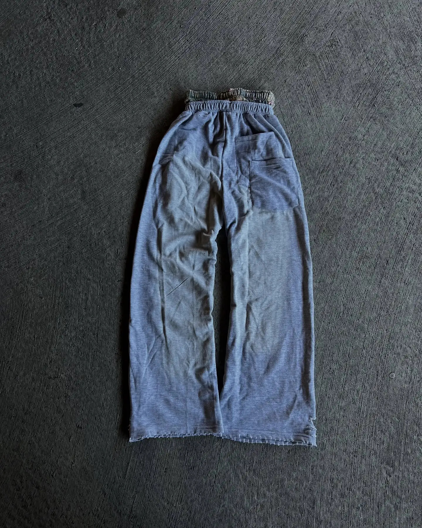 Vintage Double Layer Sweatpant Y2K Clothes Men Women Harajuku Letters Patch Embroidery Vintage Grey Baggy Pants Jogging Trouser 250319