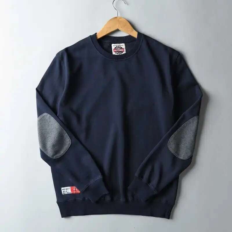 Autumn Winter New Men Fashion Simple Solid Hoodies Foreign Trade Original Single Men's Round Neck Long Sleeve Sweatshirts