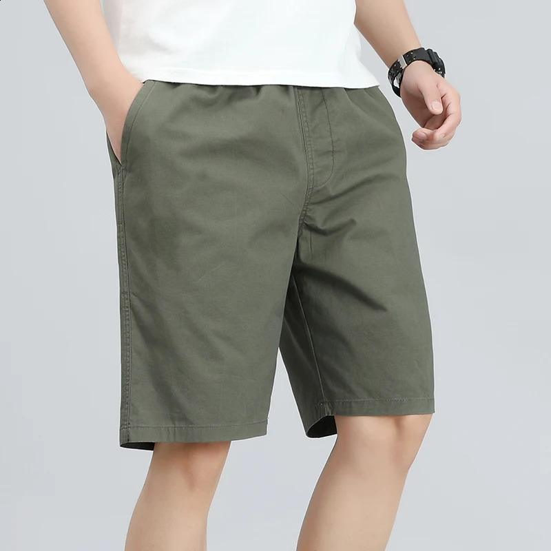 Mens lightweight cotton shorts summer casual backpacks sports and fitness wide legs 250312