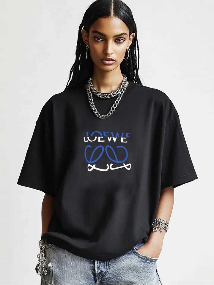 Luxury brand high-quality womens T-shirt summer letter printing 100% pure cotton casual oversized Y2k personalized sleeves O-neckT250320