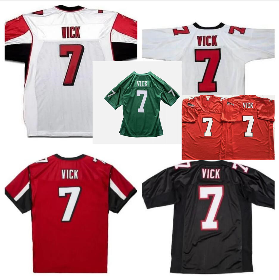 Custom Vintage 7 Michael Vick Mesh Jerseys 2010 Green Vick Football Any Name Number Men Youth Stitched Jersey Size S-5XL