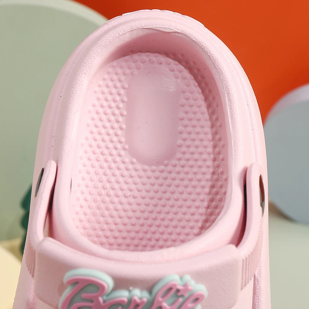 Summer Kids Sandals Hole Childrens Shoes Slippers Soft Anti-Skid Cute Bownot DIY Bath Baotou Sandals for Girls 250319