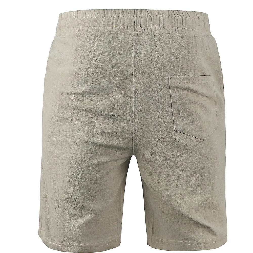 Mens Summer Cotton Linen Shorts Male lightweight Breathable Solid Color Linen Trousers Versatile Streetwear Short Pants 250320
