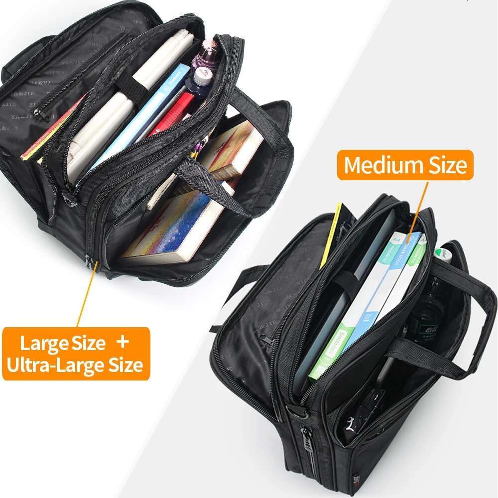 Large Capacity Briefcase Men Business 15.6 17 Inch 19 Inches Laptop Shoulder Bags Canvas Handbags Messenger Bag