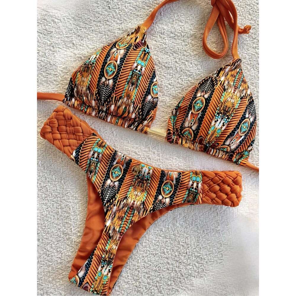 RUOTONSEPT Printed Liquor Mini String High Cut Bikini Woman Swimwear Women Swimwears Two-Piece Bikini Set Swimmer Swimwear
