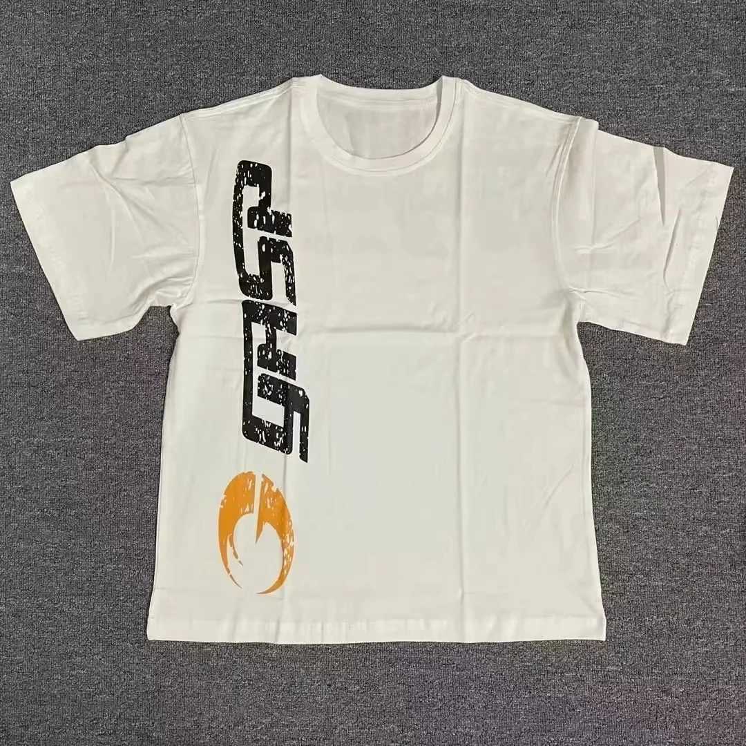 Mens new high-quality pure cotton mens gasoline training and fitness breathable plus size sports loose short sleeved shirtT250319