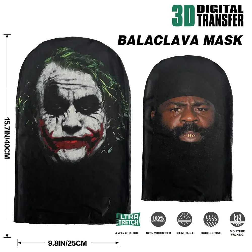 Creative 3D printing full face facial mask is suitable for elastic perspective facial mask suitable for male female and anti face recognition partiesX