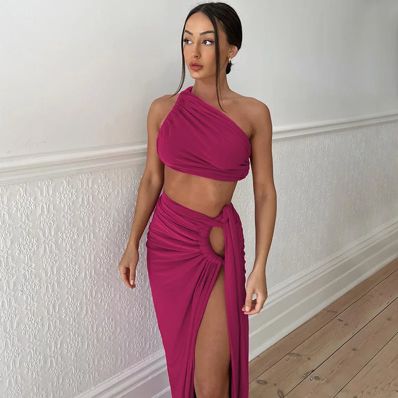 Dulzura Women Summer Tank Tops Long Skirts Party Club Vacation Two Piece Matching Sets Outfits Wholesale Items For Business 250320