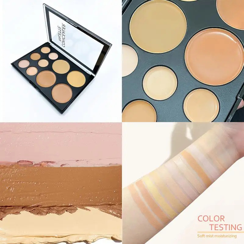 10 Colors Face Contour Cream Palette Color Correcting Concealer Palette Face Bronzer Makeup Highlight Contour Palette 250314