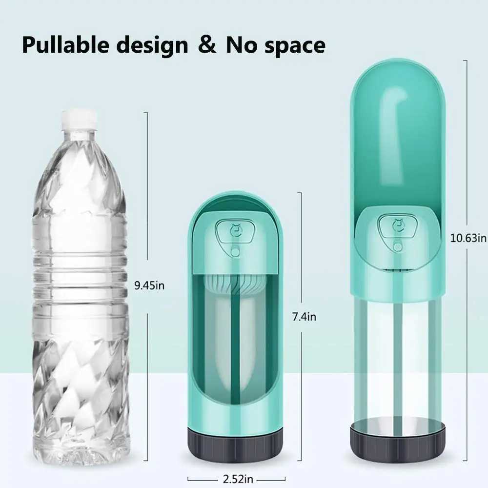 Pet Dog Water Bottle Dispenser Outdoor Travel Activated Carbon Filter Drinking Bottle for Pet Cat Feeding Drinking Water bowl Y250319