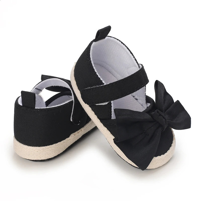 Cute Baby Girls Shoes 0-18M Baby Soft Sole Baby Shoes Cotton Bow Princess Shoes First Walking Shoes Baby Shoes 250319