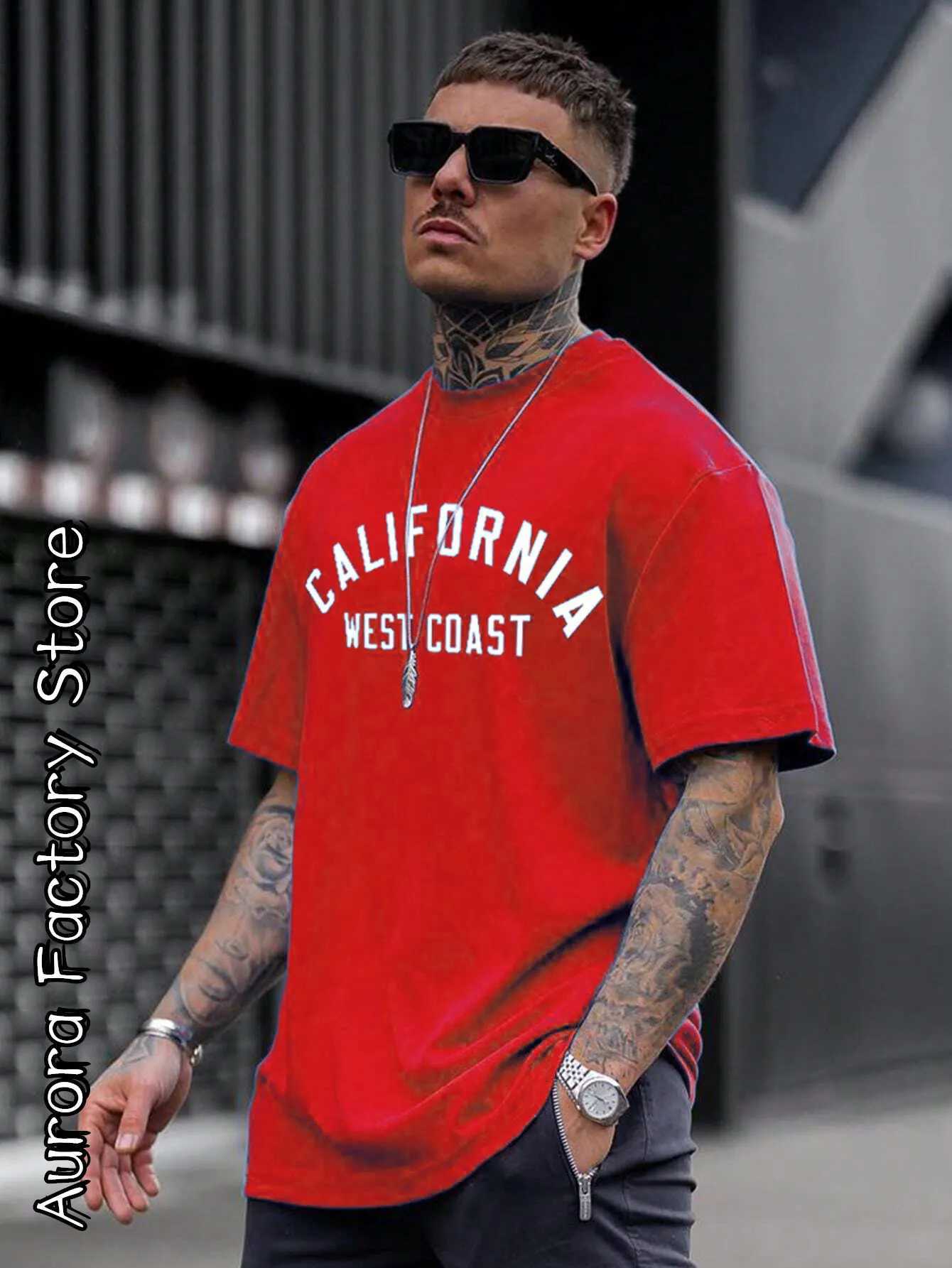 Summer Men Cotton T-Shirt California West Coast Tops Tees Male Fashion Letter Shirt Short Sleeve Clothing Harajuku StreetwearT250319