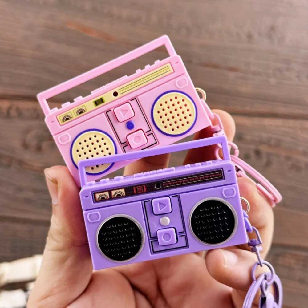 Creative Funny Mini Radio Recorder Music Toys Classical Bag Ornaments Keychain GiftXJ250319