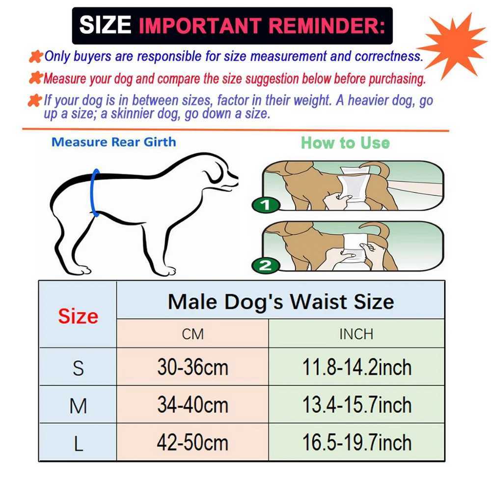 2Packs Ohbabyka male abdominal belt reusable dog urine absorbent dog packaging with adjustable fasteners suitable for small dogs Y250320