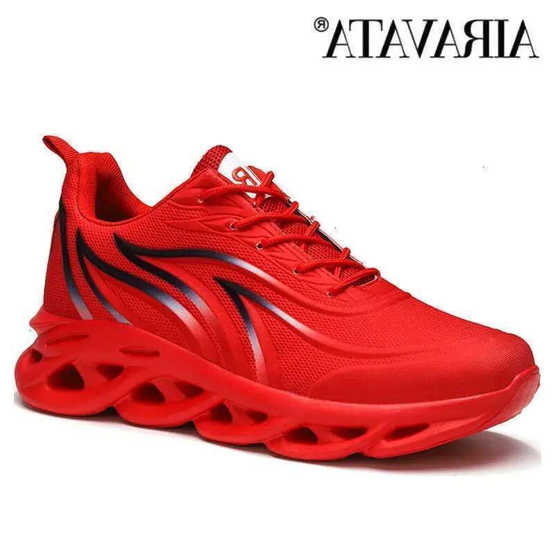 Men's Flame Printed Sneakers Flying W ea ve Sp orts Comfortable Running Outdoor Men Athletic Shoes