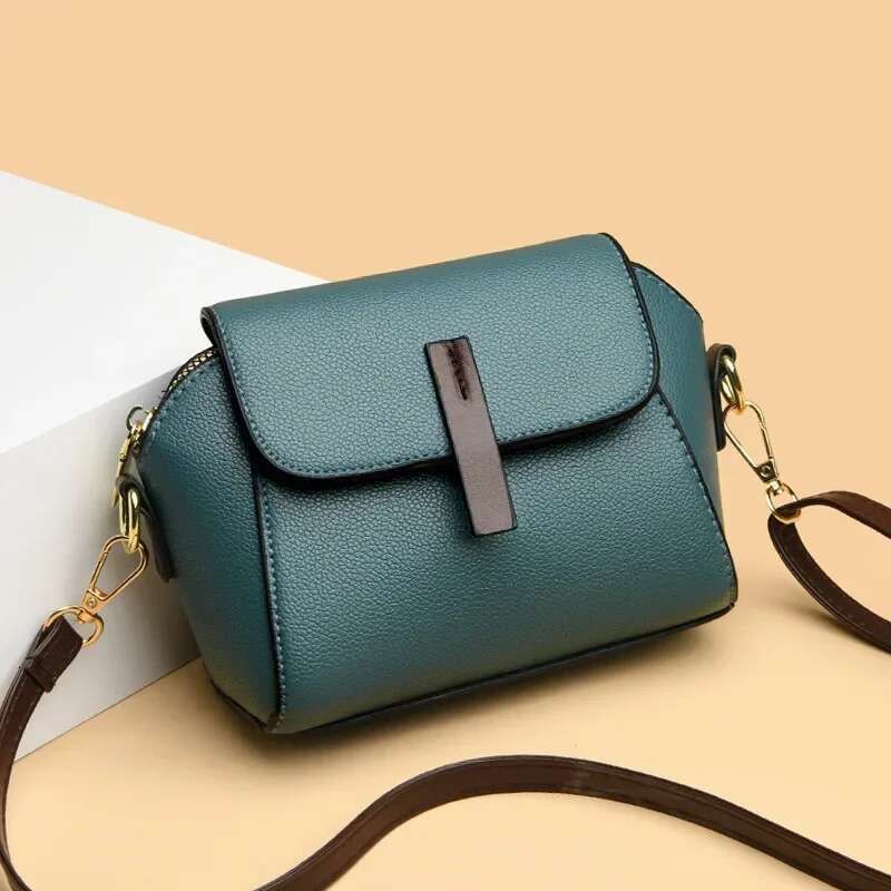 Designer Solid Color Women's Small Handbag Fashion Shoulder Messenger Ladies Pu Leather Shell Crossbody Bag Bolsas