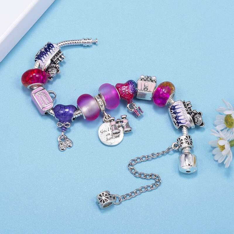New Trendy Brand Charm Bracelets Fits Popcorn Telescope Beads Bracelets Bangles For Women Kids Bijoux Pulseras Jewelry Gift