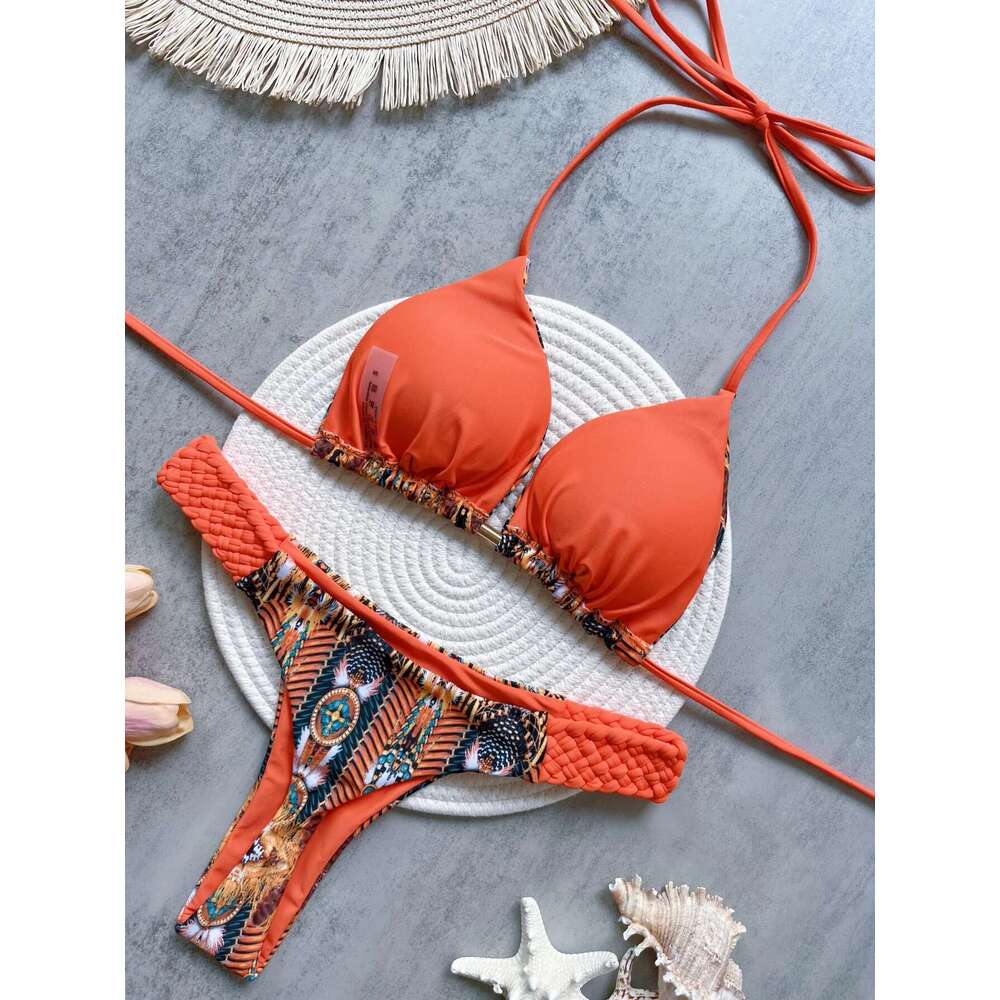RUOTONSEPT Printed Liquor Mini String High Cut Bikini Woman Swimwear Women Swimwears Two-Piece Bikini Set Swimmer Swimwear