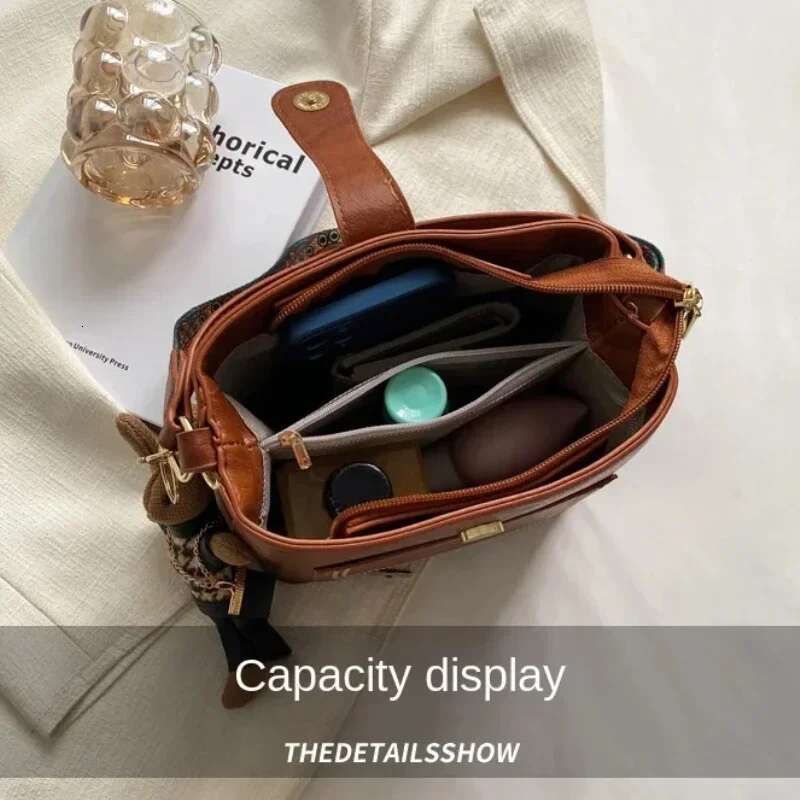 Vintage Simple Small PU Leather Bucket Crossbody Bag For Women 2024 Designer Fashion Lady Black Shoulder Handbag