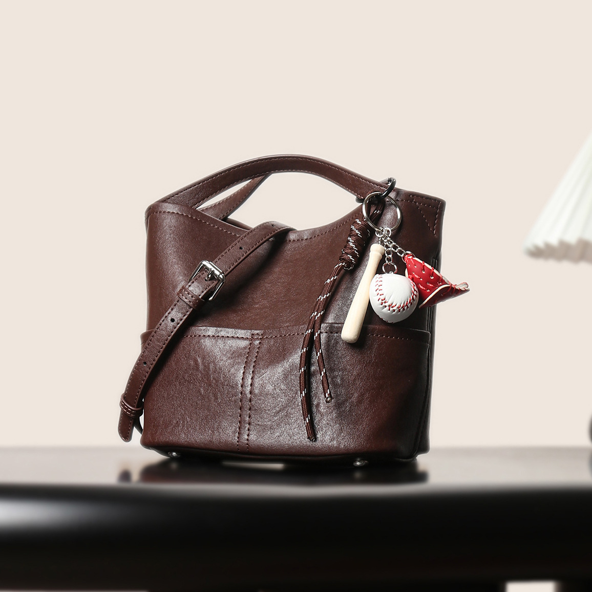 Women New Bucket Genuine Leather Single Shoulder Crossbody Large Capacity Handbag Women S Bag Shoulder Bags