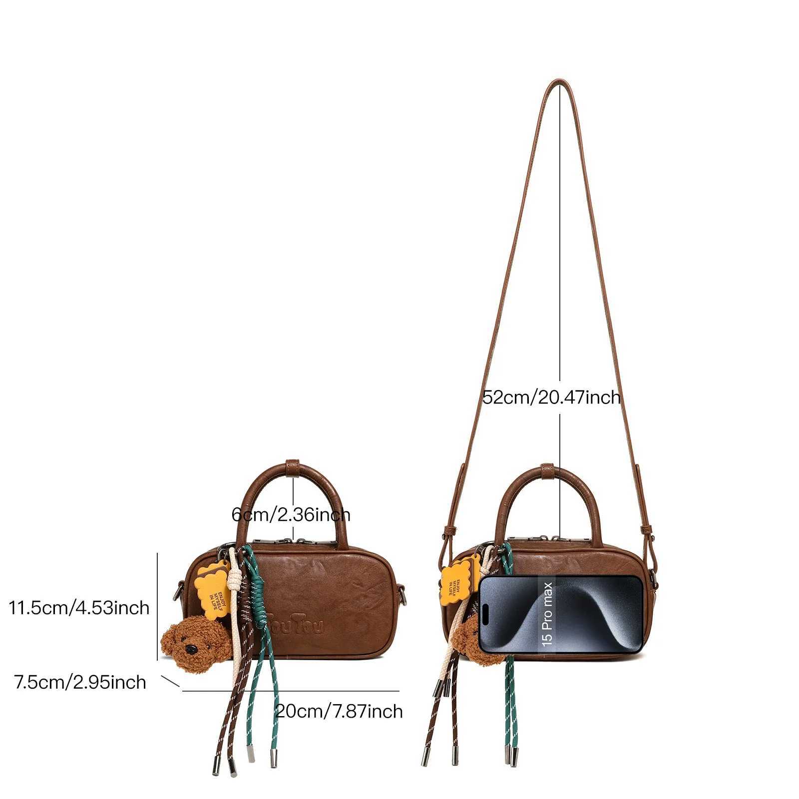 Boston Bowling Bag Imitation Plant Tanning High End Single Shoulder Womens Handheld Crossbody Bag Womens Y250319