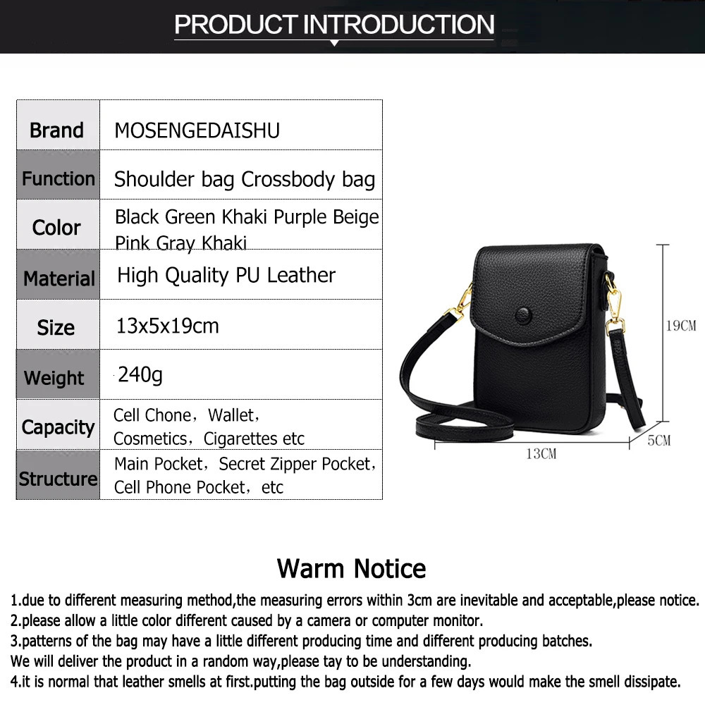 Solid Color Mini Women Bags Mobile Phone Bag er High Quality Leather Ladies Shoulder Bag Women Crossbody Bags 250314
