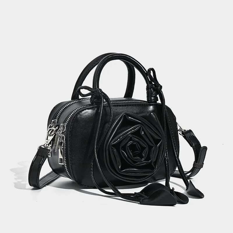 3D Rose Wer Women Handbag Korean Style Ins Ladies Shoulder Crossbody Bags Fashion Double Layer Square Hand Bag