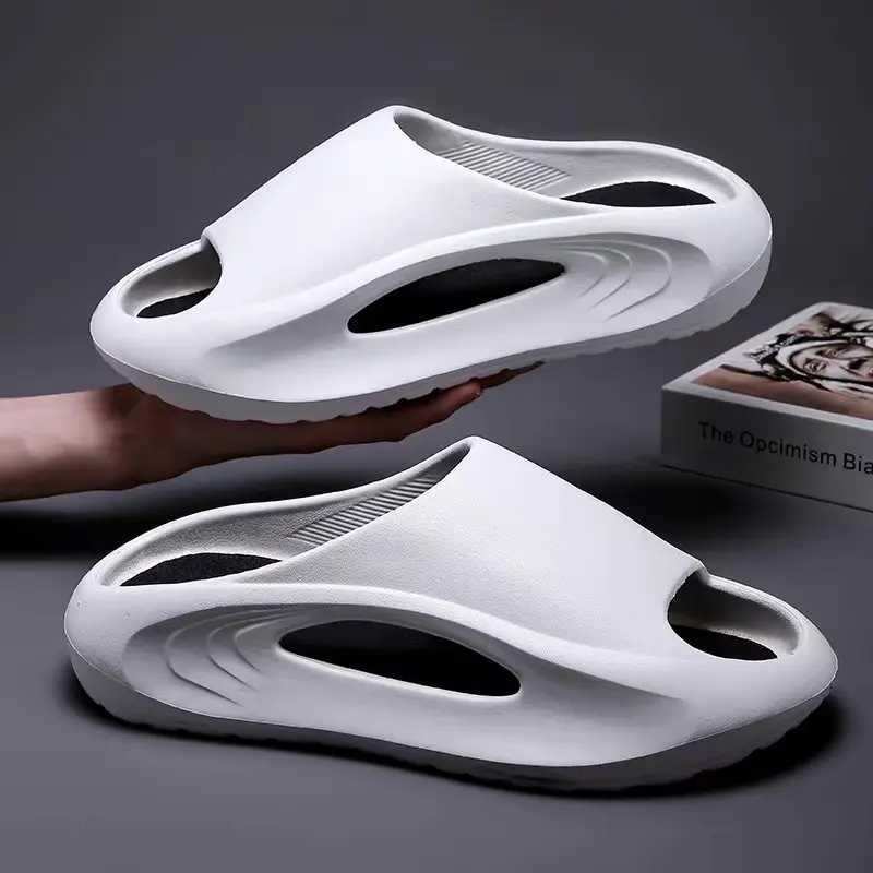 Summer mens sports slider thick bottom anti slip anti tooth wear-resistant soft bottom mens e-piece mop Y250320