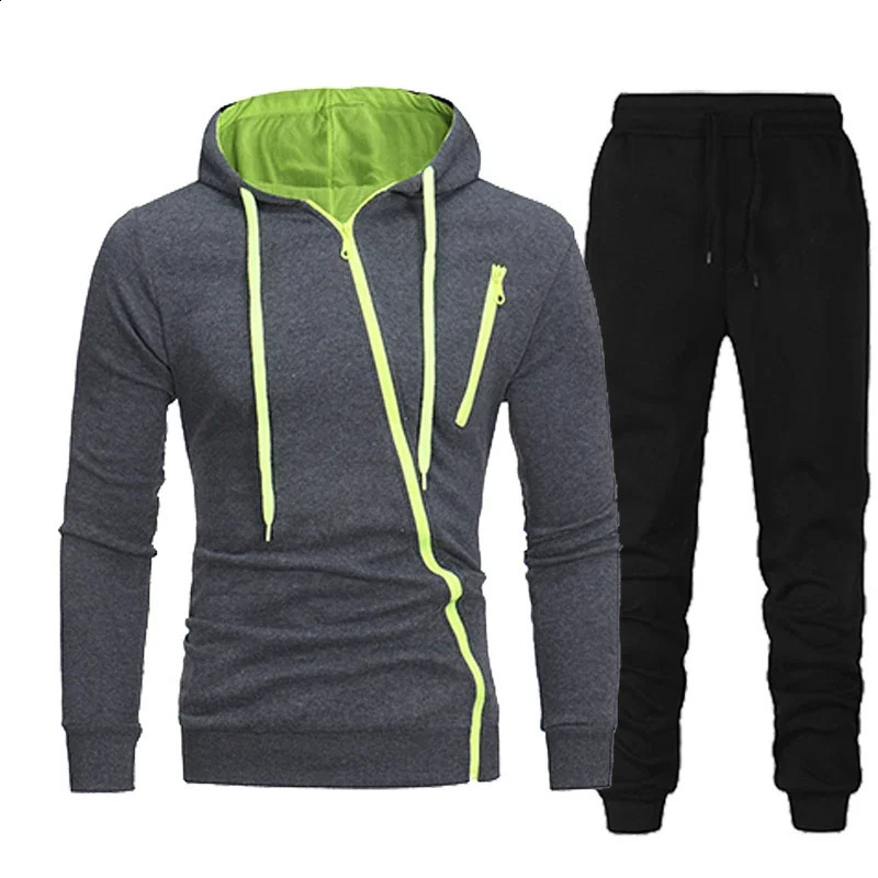 2024 mens hooded sweatshirtpants 2PCS jogging sportswear casual sweatshirt spring autumn set 250319
