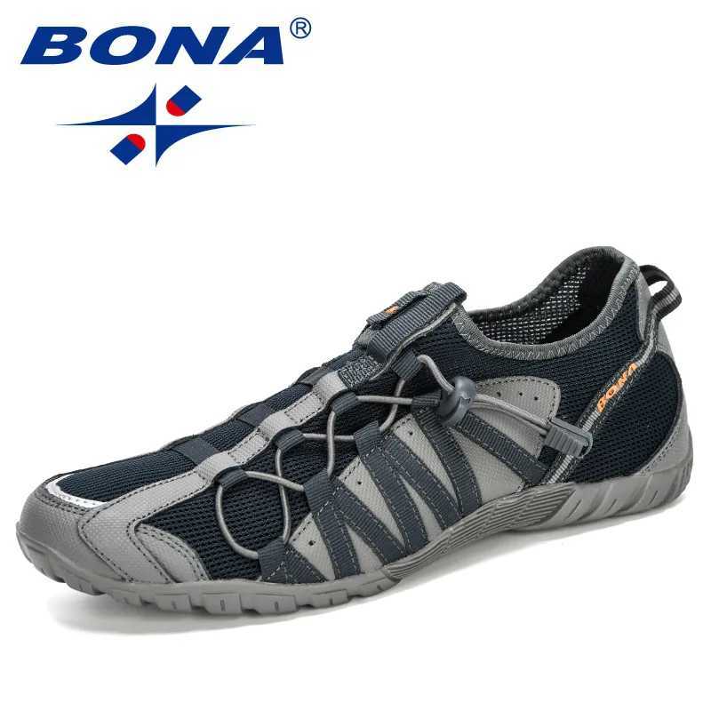 BONA New Mens Running Shoes Lace Sports Shoes Outdoor Walking Slow Running Sports Shoes ComfortableW250320