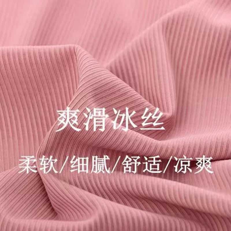 3-7 year old childrens summer ice silk T-shirt girls short sleeved round neck soft topT250320