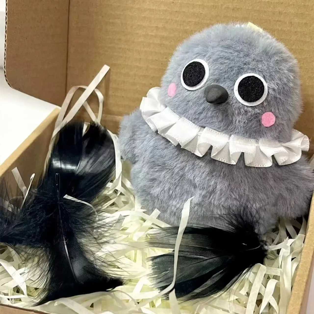 Love and Deepspace Sylus Crow Role Playing Pendant DIY Plush Keychain Decorative Pin Halloween Party Decoration Clothing AccessoriesXJ250319