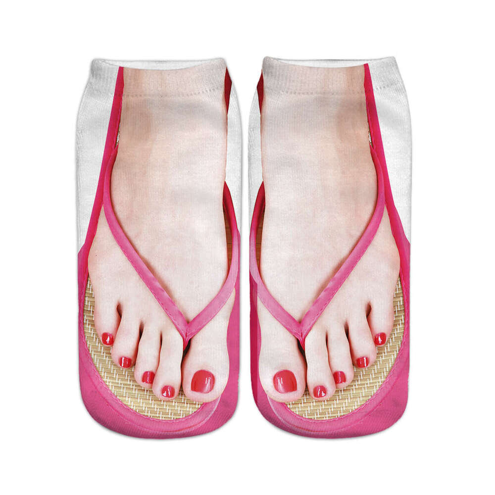 Flip Ps 3D Printed Fun Socks, Canvas Shoes, Funny Nail Socks