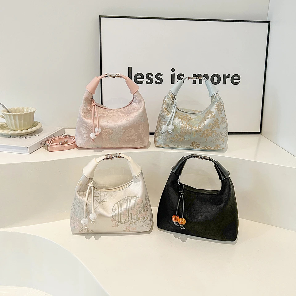 Embroidery Chinese Style Small Crossbody Bags for Women Silk Handbags and Purses Shoulder Bag 250318