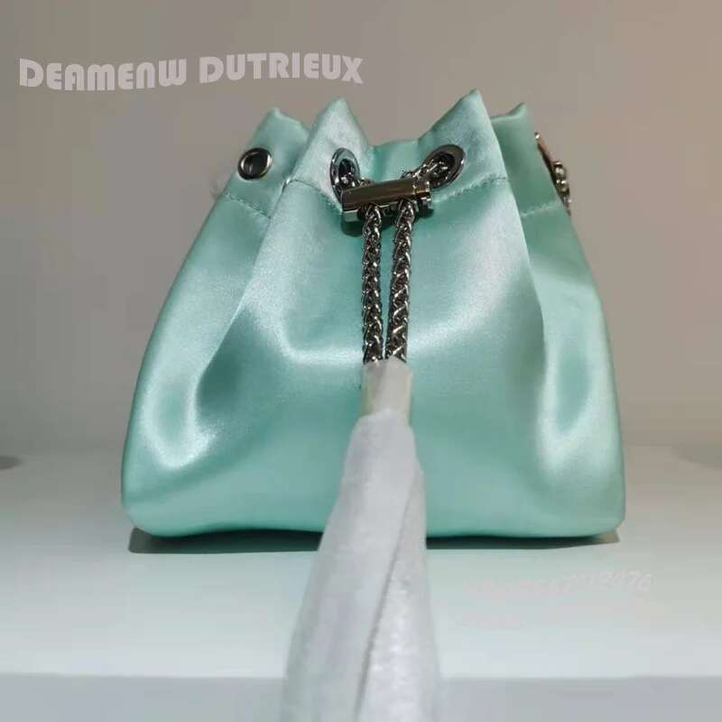 Fuia Crystal Bracelet Clutch Bon Pink Women Elegant Dress Silk Glitterati Tassel-Tie Bg Party Riband Mini Bag