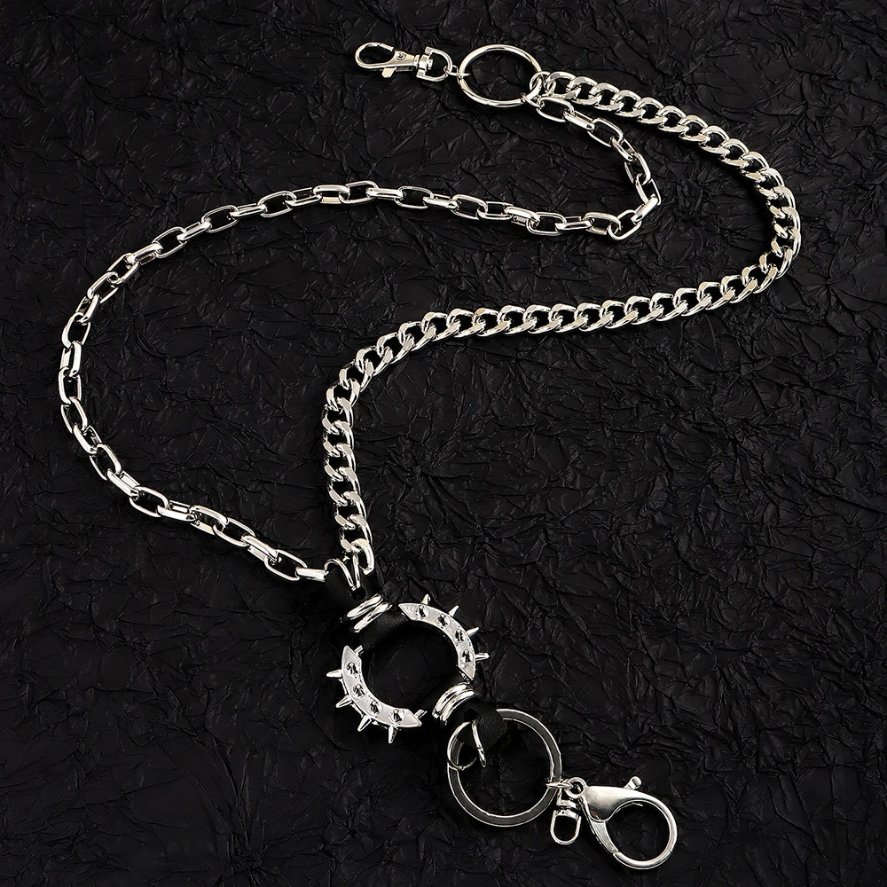 Metal Punk Rock Layered Chain Keychains For Men Women Waist Key Chain Wallet Jeans Hip-hop Pants Belt Chains Jewelry Accessories 250320