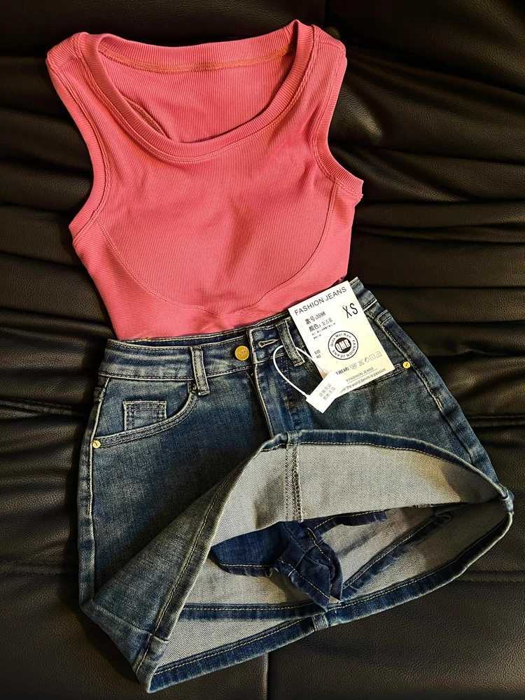 Womens Blue A-line Denim Skirt Y2k Jean Shorts Skirts Harajuku 90s Vintage Mini Cowboy Skirt 2000s Fashion Clothes Summer 2024XJ250320