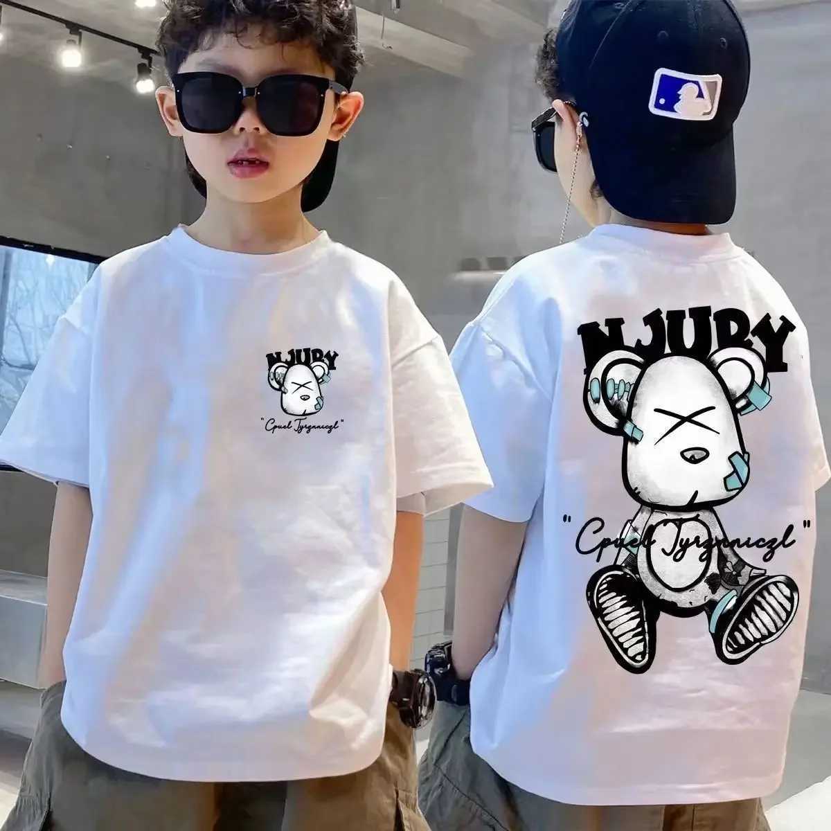 2024 Fashion Baby Cotton T-shirt for Girls and Boys Cartoon Childrens T-shirt Summer Childrens Clothing Gift Neutral TopT250320