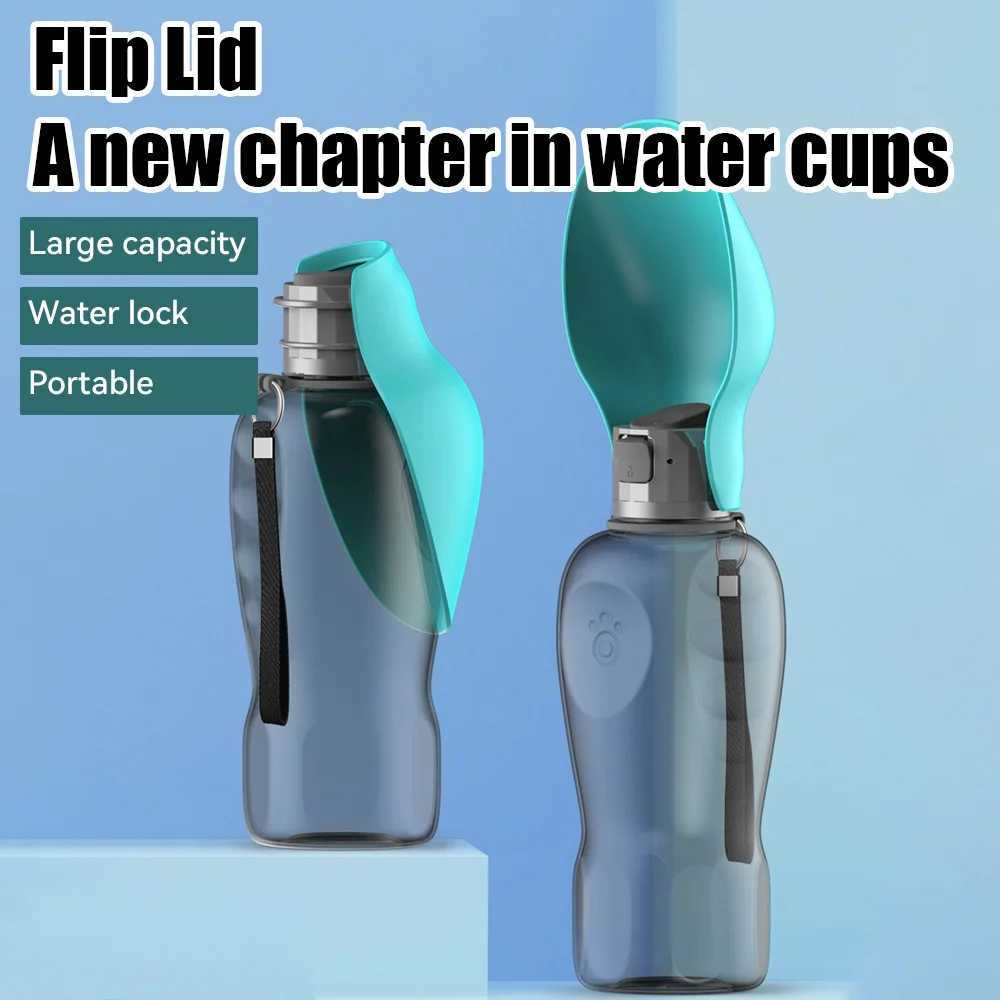 800ml portable dog water bottle suitable for small medium large dogs outdoor travel beverage bowls small dogs cat feeders pet Labrador accessories Y25