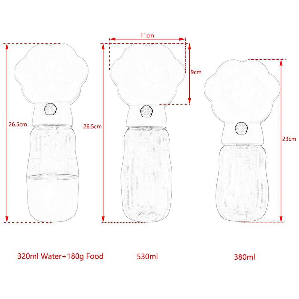 Dog water bottles for small medium and large dogs cats outdoor activities hiking leak proof puppies drinking bowls bulldogs and pet supplies Y250319